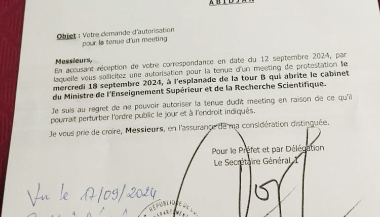 Corrier du préfet d’Abidjan