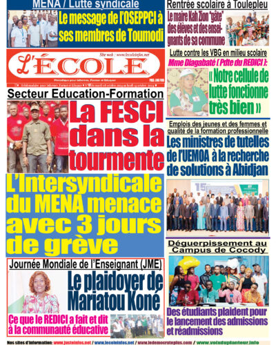 Une L'ECOLE n°167