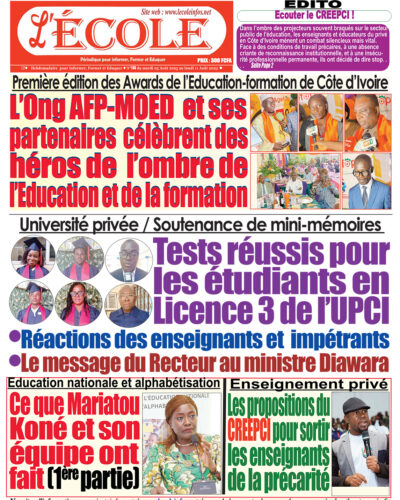 Une L'ECOLE n°185 Une L'ECOLE n°185